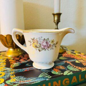 Vintage Floral Ceramic Creamer Pitcher